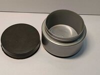 50 Gm Silver Double Wall Jar With Black Cap - Inner Jar Pp, Outer Shell Abs/acrylic, 50g Capacity, Sleek Round Design, Screw-on Lid, Glossy/matt Finish