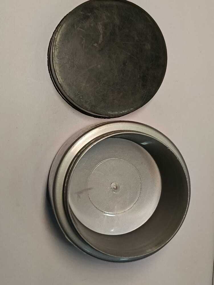 50 GM SILVER DOUBLE WALL JAR WITH BLACK CAP