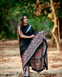 CREPE SATIN SAREE