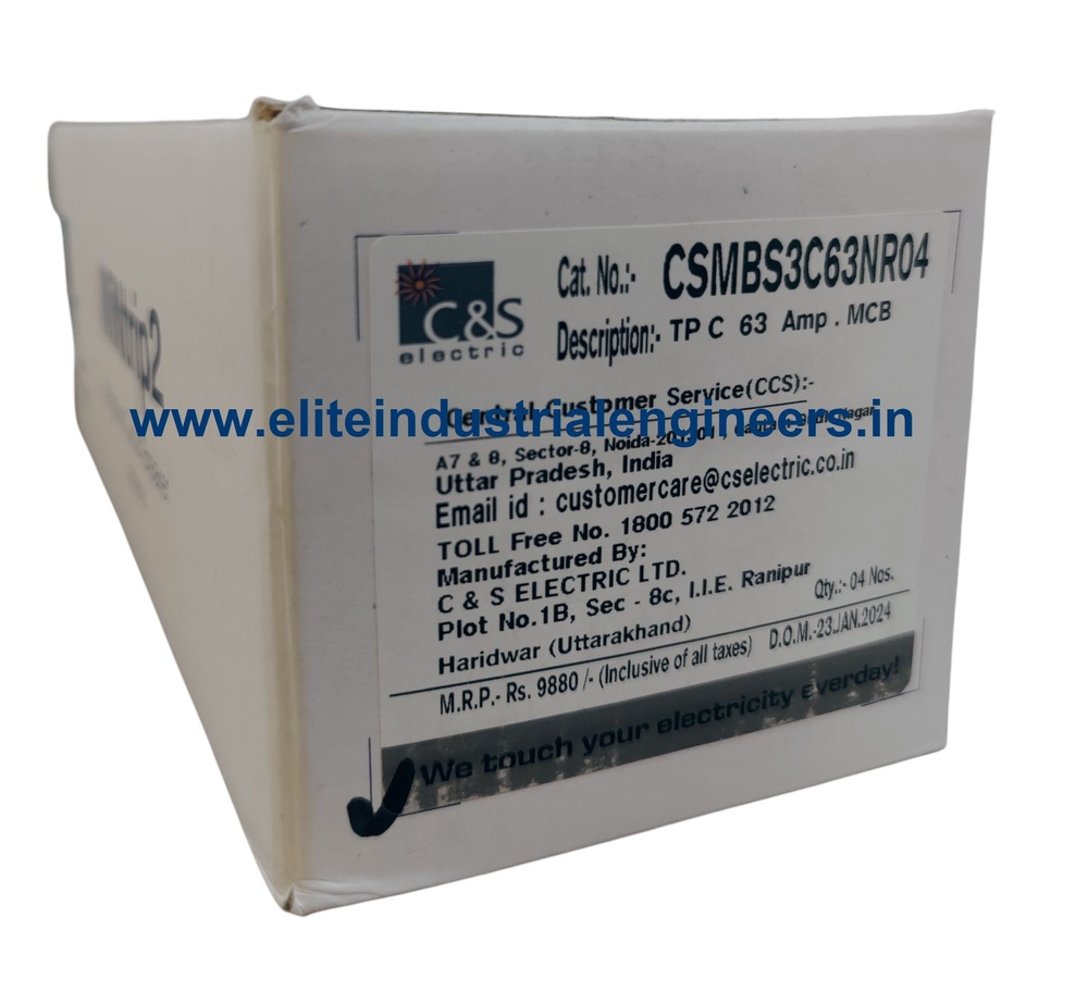 C&S MCB CSMBS3C63NR04 TP 63A