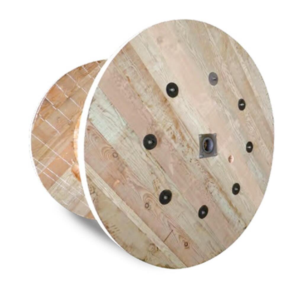 Hard Wood Wooden Reel - Color: Brown