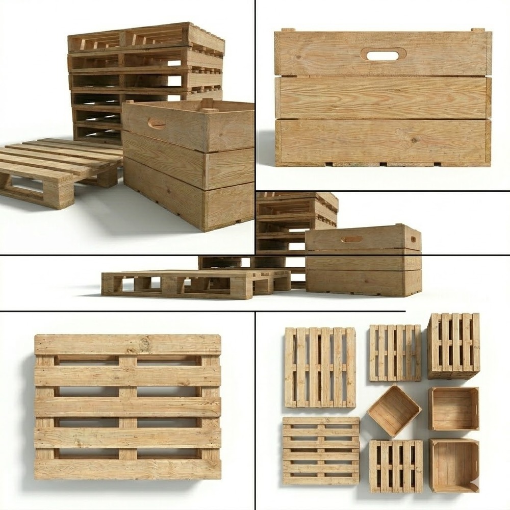 Hard Wooden Pallet - Coating Type: Heat Treated / Chemical Treated