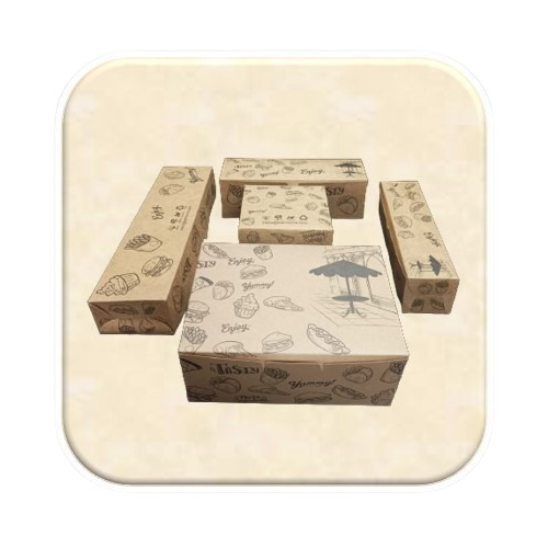 Brown Paper Box - Color: White