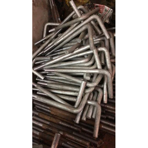 L Shape Galvanized Foundation Bolt - Color: Silver