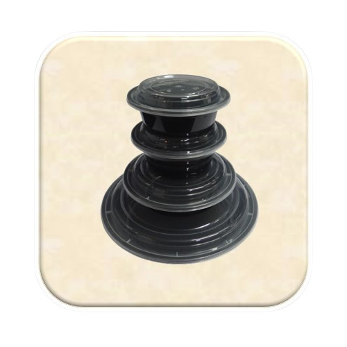 Round Containers With Raised Lid