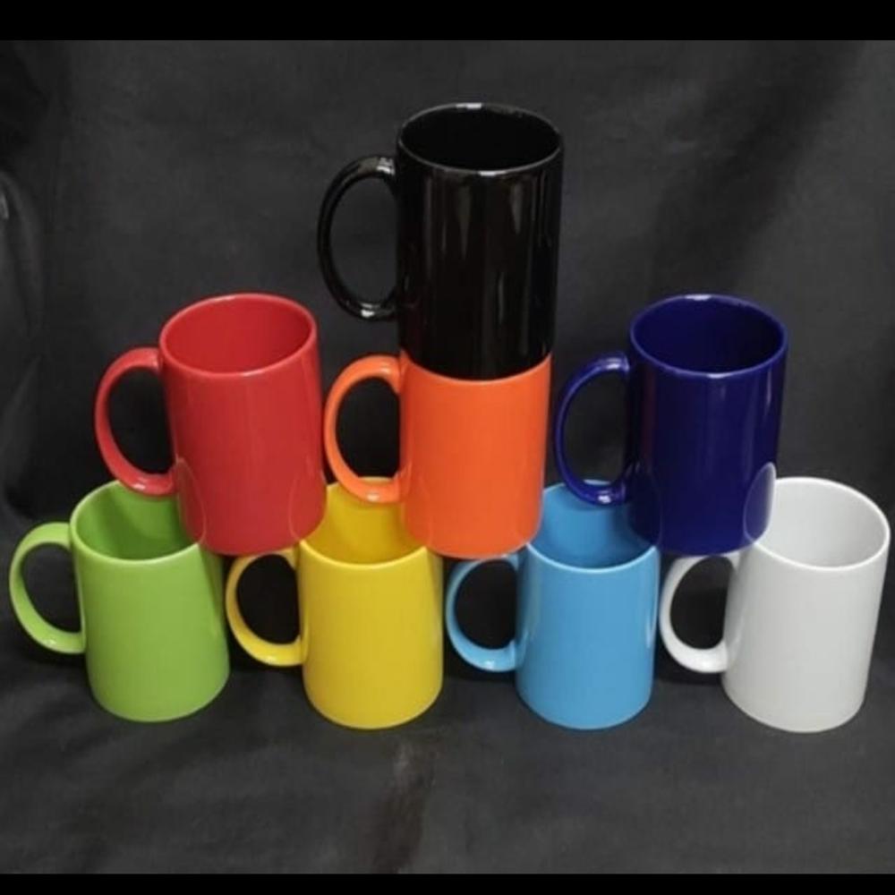 Multi Colored Ceramic Coffee Mugs - Size: Free