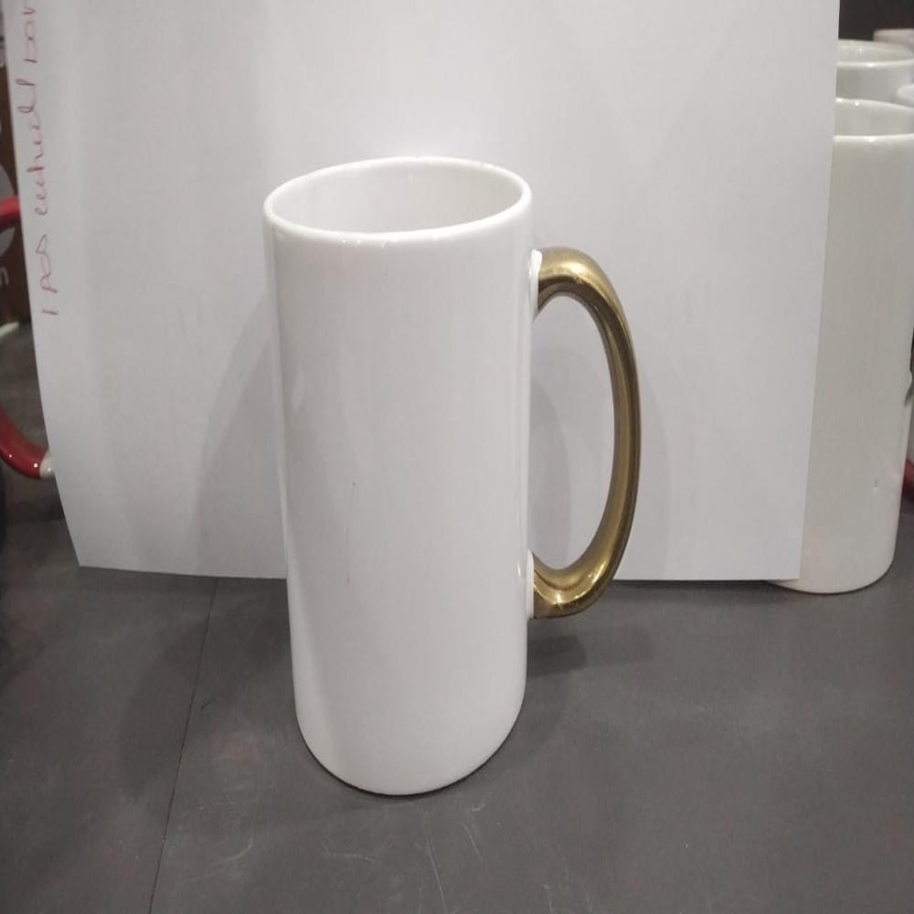 Golden White Sublimation Coffee Mugs - Size: Free