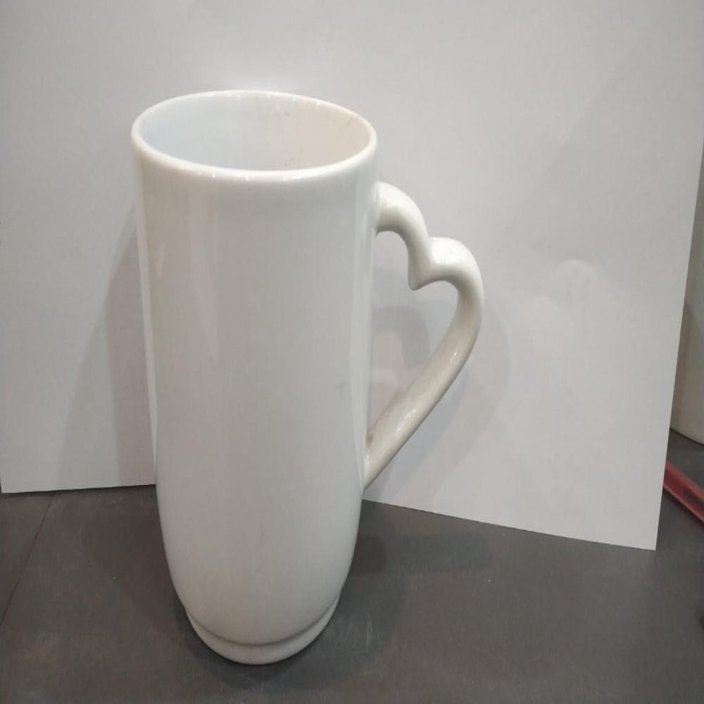 Heart Handle Coffee Mugs - Color: White