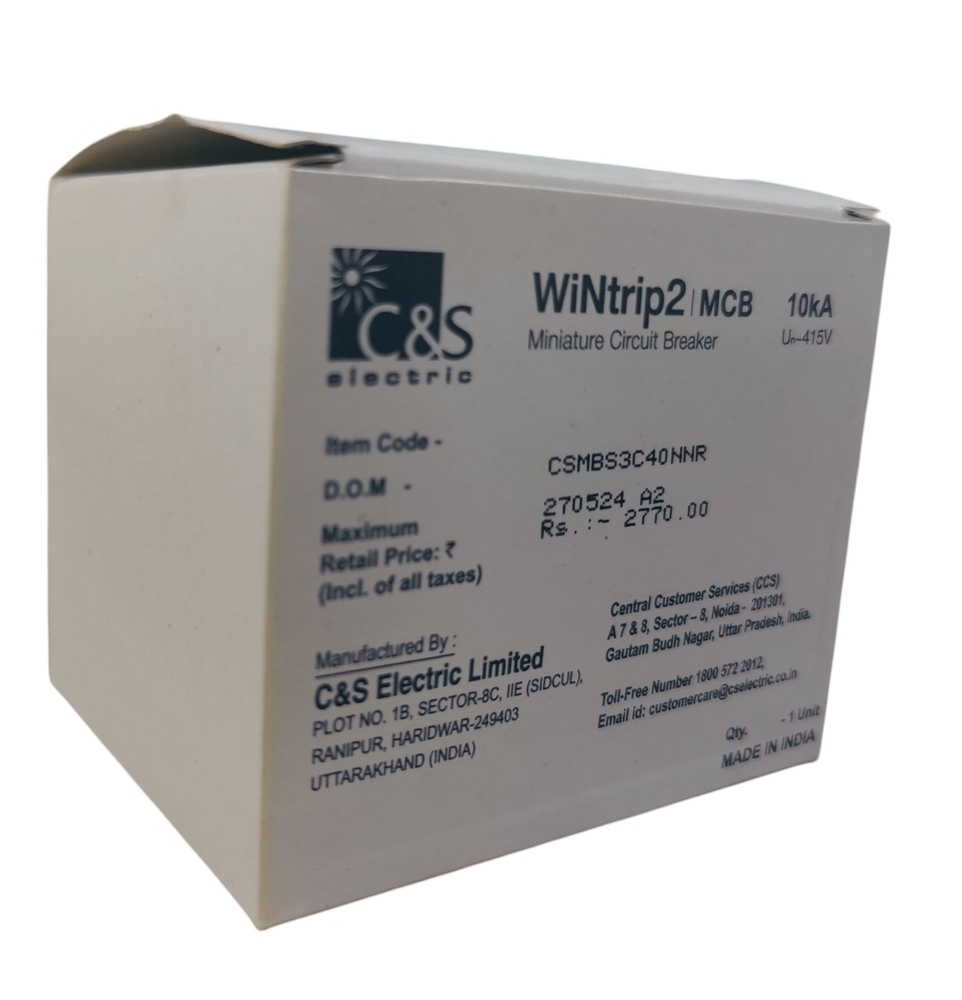 C&S MCB CSMBS3C40NNR03 TPN 40A