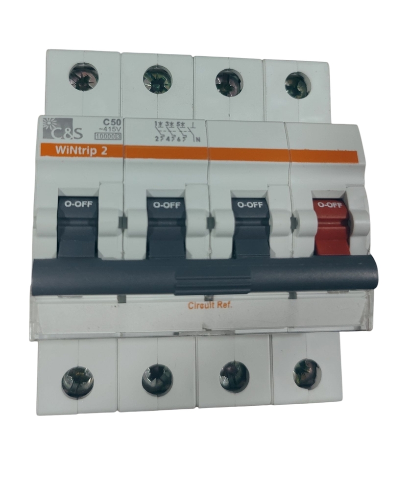 C&S MCB CSMBS3C50NNR03 TPN 50A - 50A 10KA | Compact Design, Robust Electrical Circuit Protection