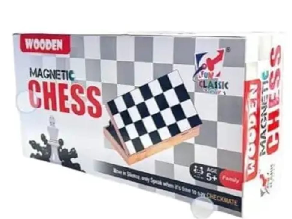 Magnetic Wooden Folding Chess 10 Inches