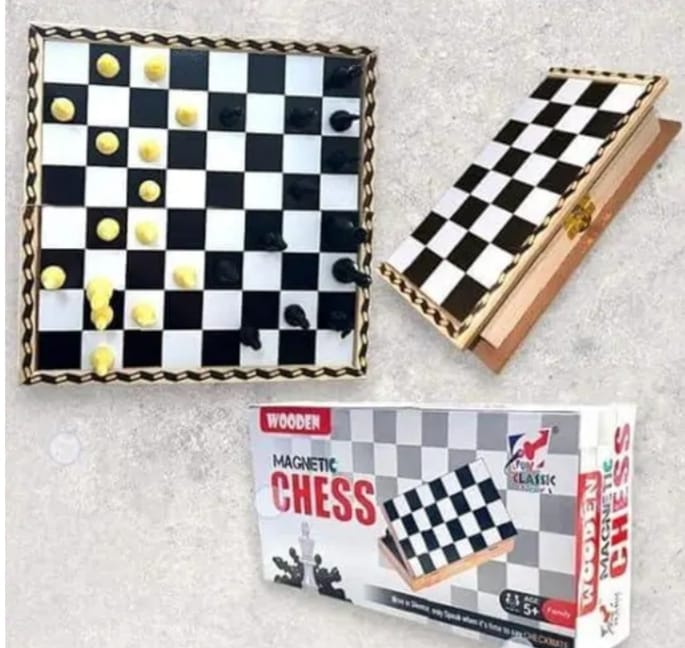 Magnetic Wooden Folding Chess 10 Inches