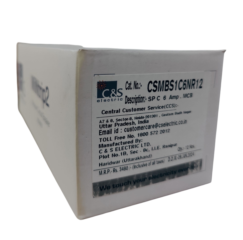 C&S MCB CSMBS1C6NR12 SP 6A