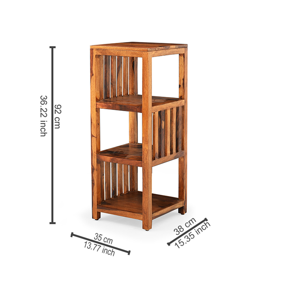 Royaloak Jordon Bookshelf | Sheesham Wood | Water Based Finish - Bs20242001