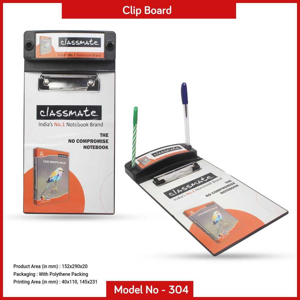 Clip Board With Mobile and Pen stand