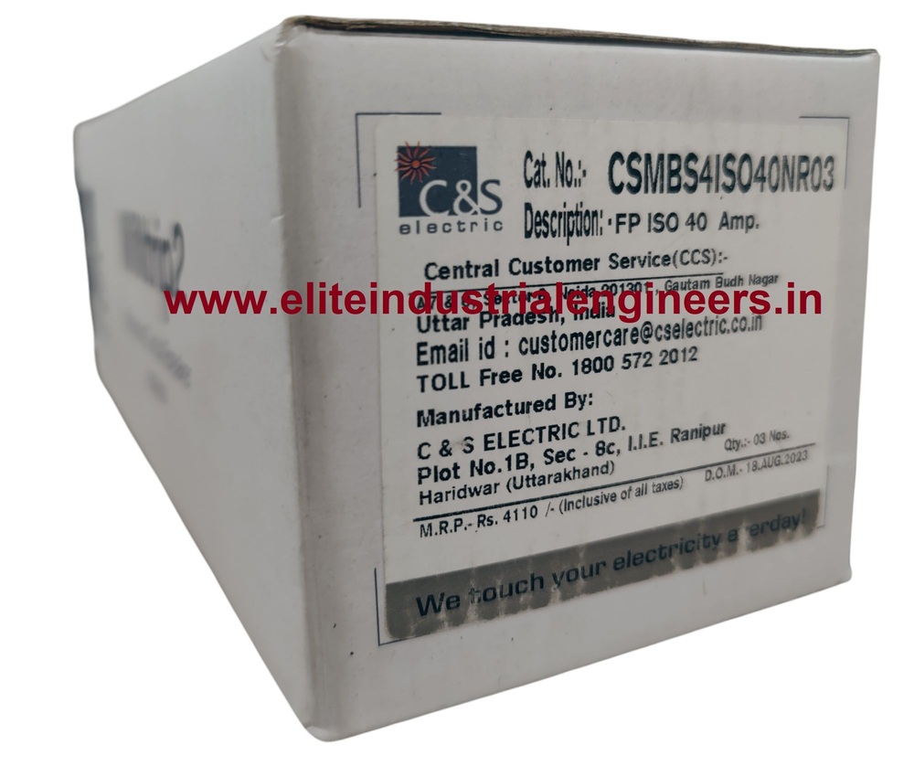 C&S MCB CSMBS4ISO40NR03 ISO 40A