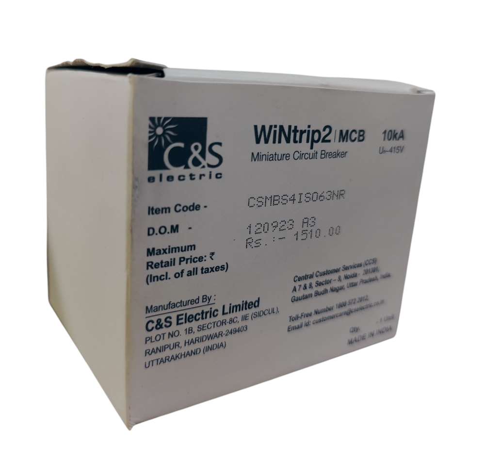 C&S MCB CSMBS4ISO63NR03 ISO 63A