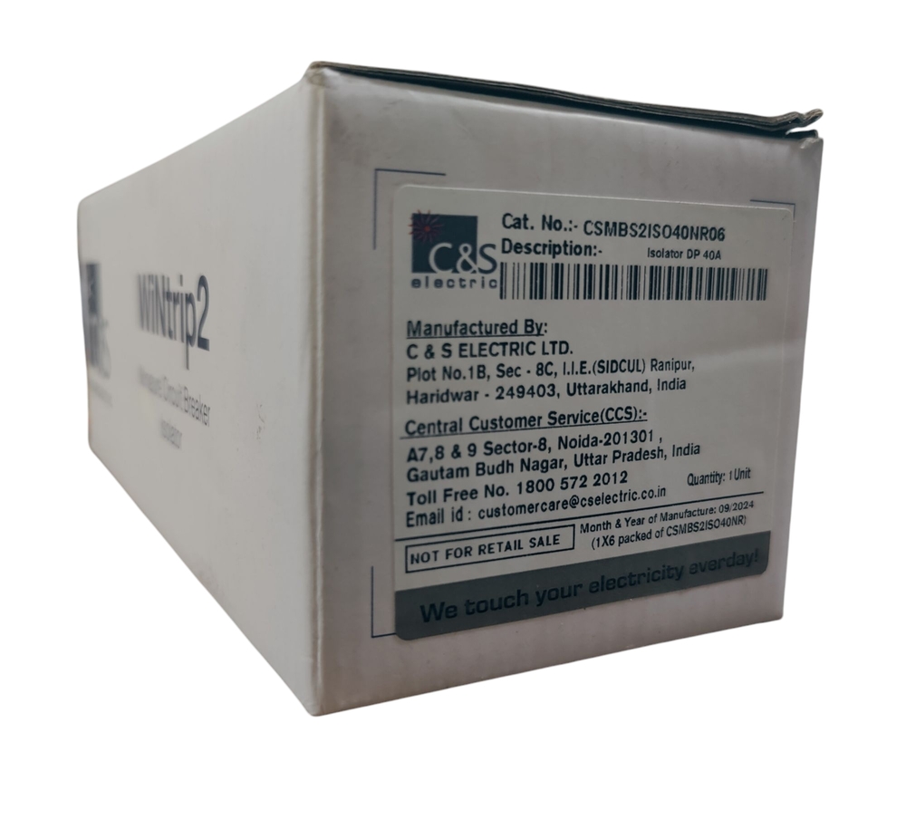 C&S MCB CSMBS2ISO40NR06 ISO 40A