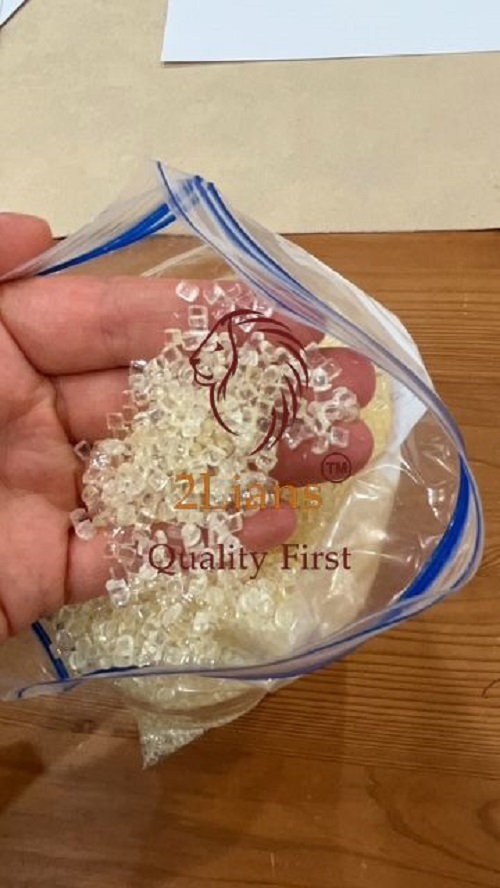 PET Recycled pellets yellowish transparent