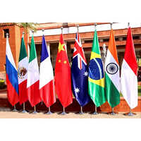 Printed International Flag With Stand