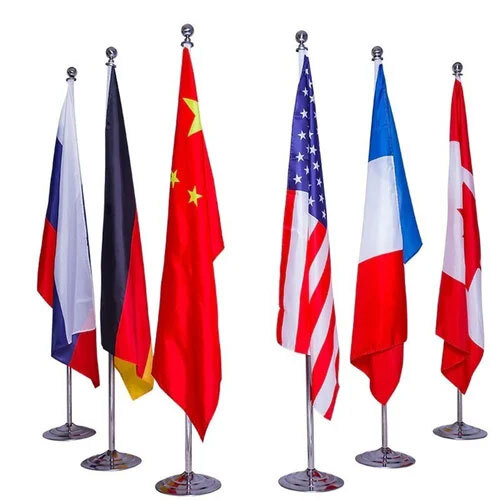 International Flag With Stand