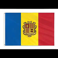 4.5 Feet Polyester Andorra Country Flag - Color: Blue