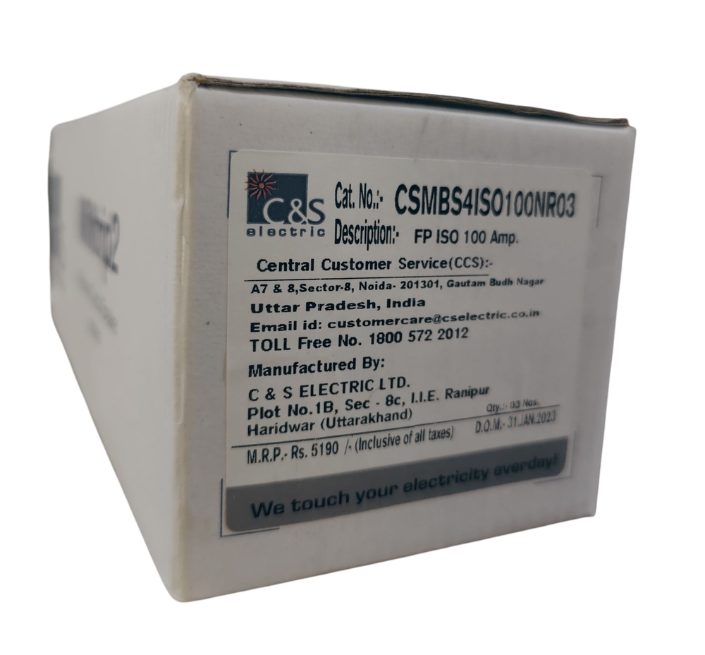 C&S MCB CSMBS4ISO100NR03 ISO 100A