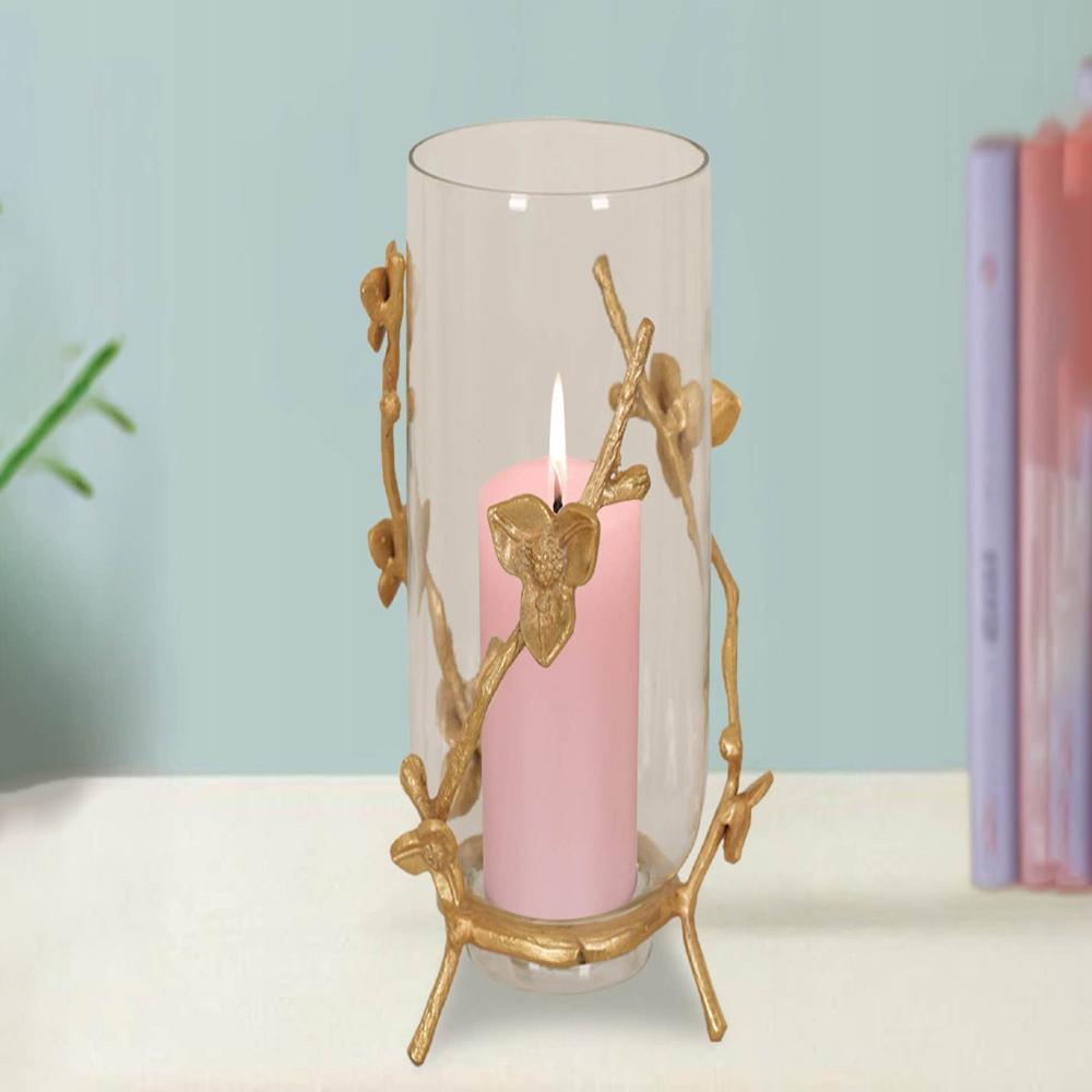Royaloak Aria Candle Holder - Sd-Ch7 - Color: Clear/Gold