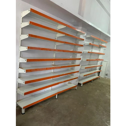 Supermarket Wall Mount Rack - Color: Orange And White