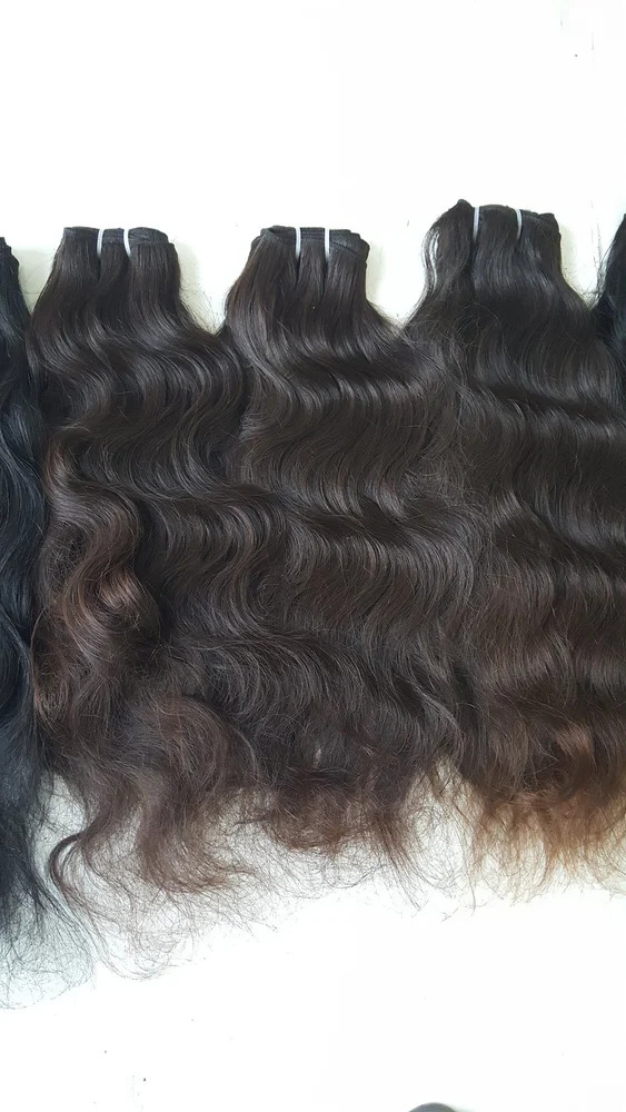 Natural Brown Straight Human Hair Wefts Extensions