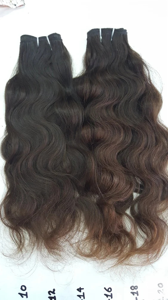 Natural Brown Straight Human Hair Wefts Extensions