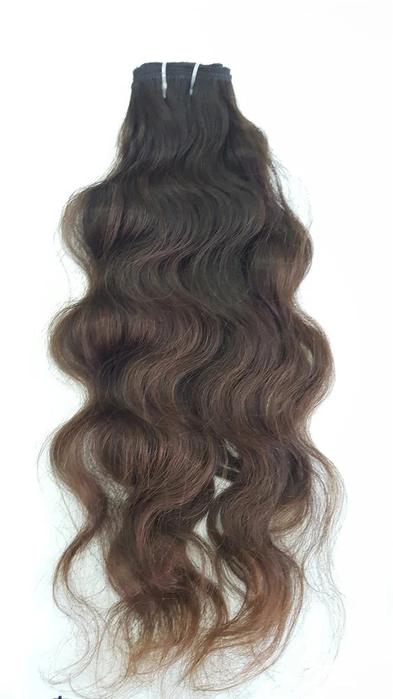 Natural Brown Straight Human Hair Wefts Extensions