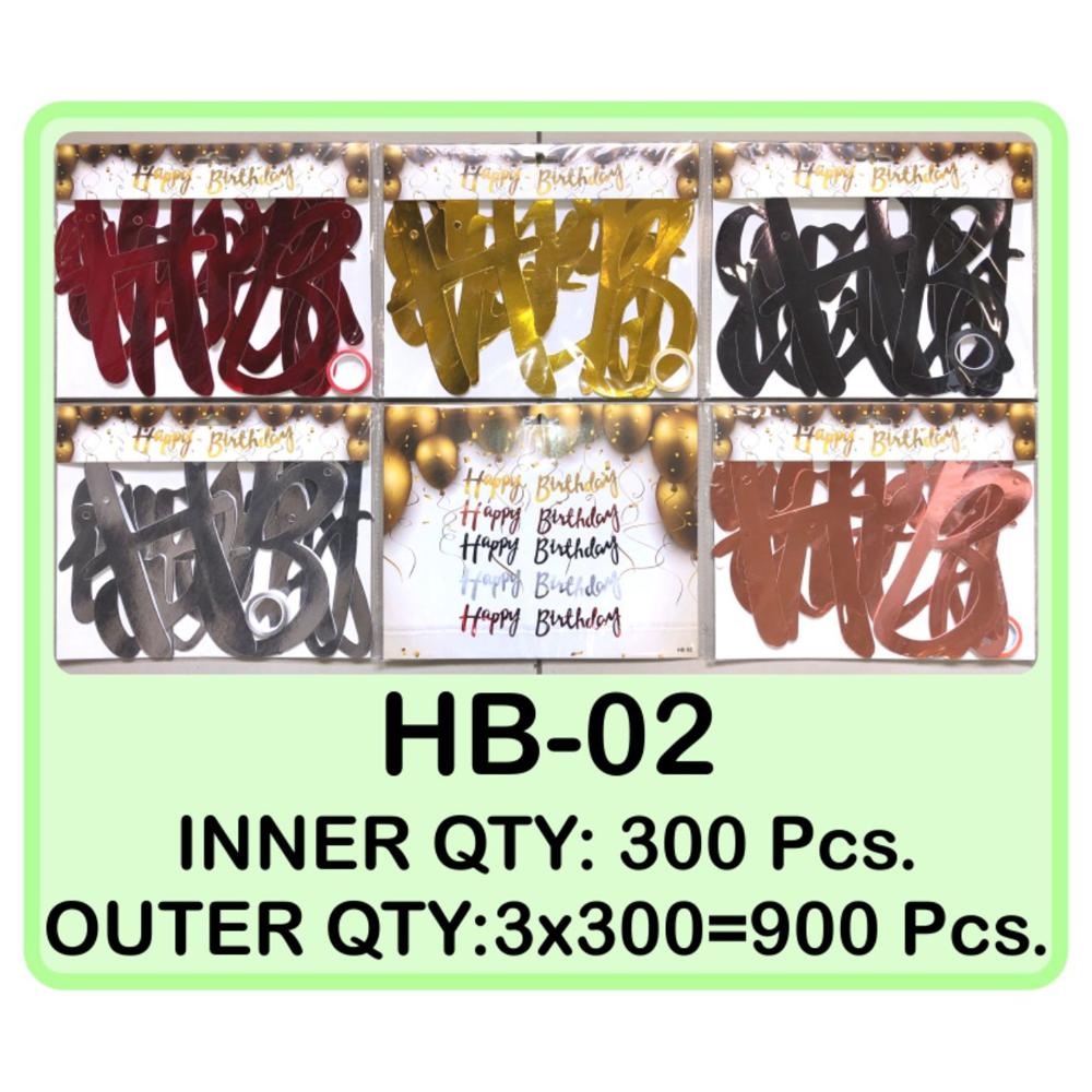 Fancy Birthday Foil Banner - Color: Multi Color