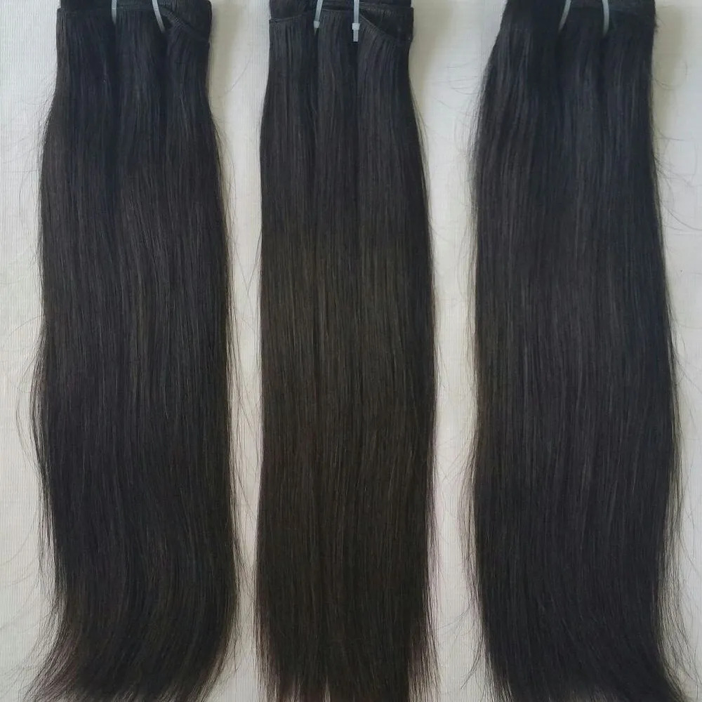 Single Donor Women Indian Natural Straight Human Hair For Personal Pack Size: Available 6 To 40 Inches