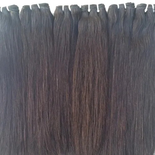 Single Donor Women Indian Natural Straight Human Hair, For Personal, Pack Size: Available 6 To 40 Inches