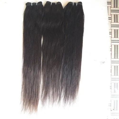 Single Donor Women Indian Natural Straight Human Hair, For Personal, Pack Size: Available 6 To 40 Inches