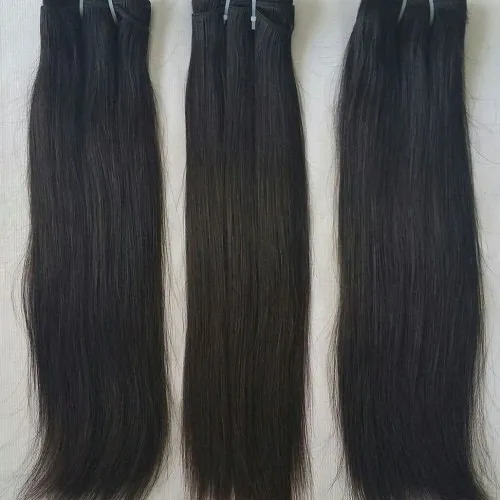 Single Donor Women Indian Natural Straight Human Hair, For Personal, Pack Size: Available 6 To 40 Inches