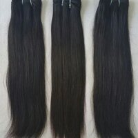 Single Donor Women Indian Natural Straight Human Hair, For Personal, Pack Size: Available 6 To 40 Inches