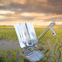 Vgt 2 Row Rice Transplanter -manual Walking Type - Color: Silver