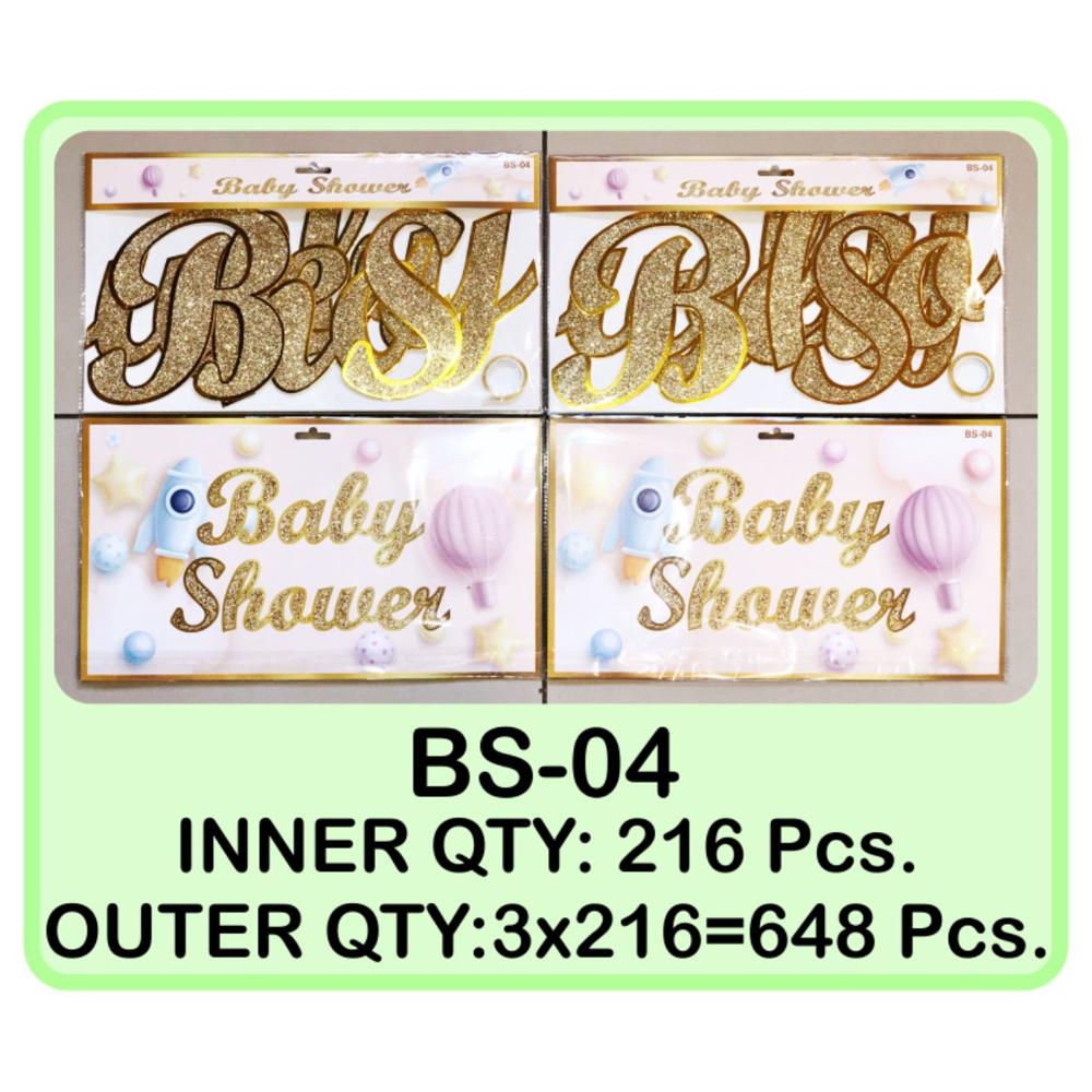 Baby Shower Gold Glitter Banner