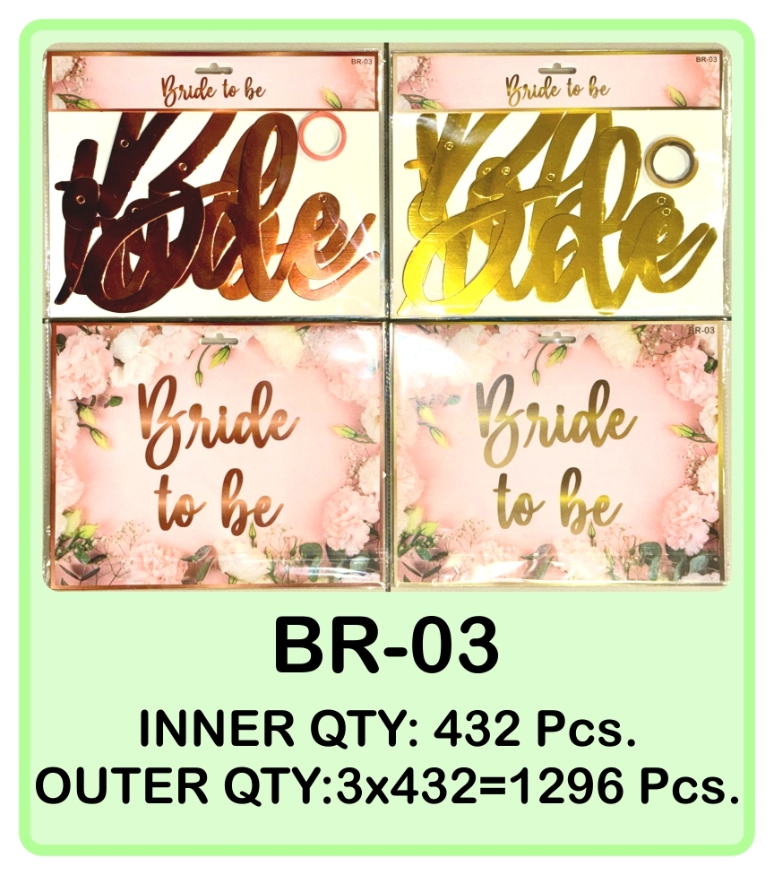 BRIDE TO BE STICKER