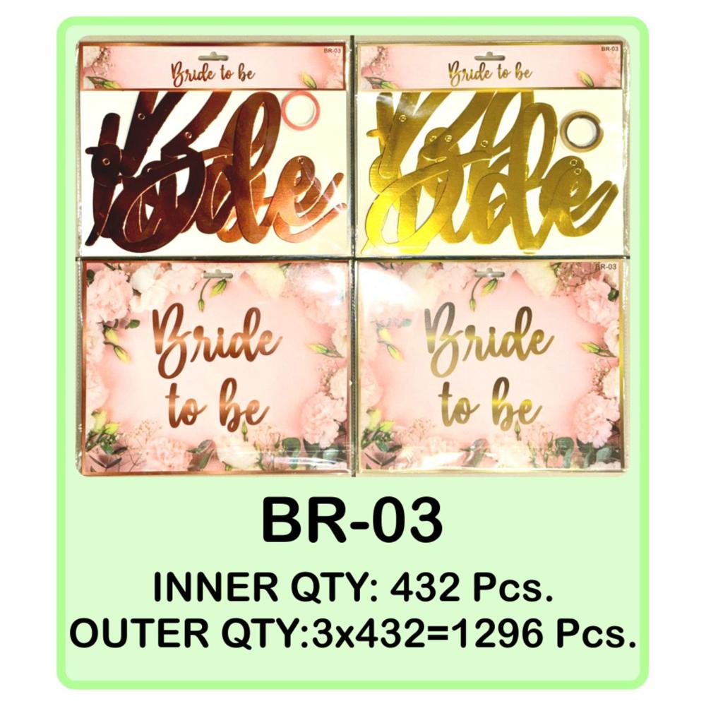 Bride To Be Cursive Foil Banner