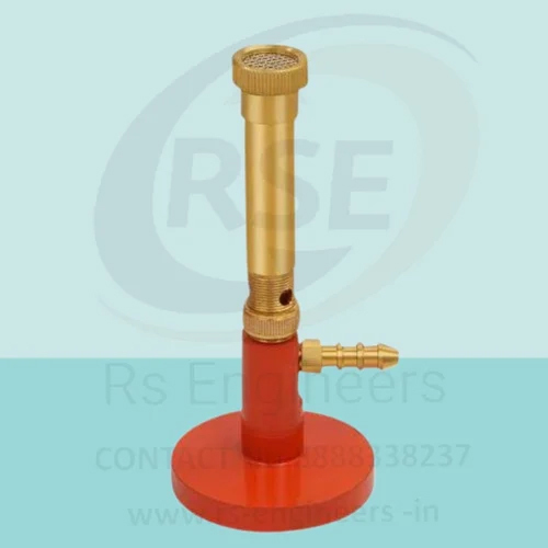 Laboratory Gas Pipeline Installation Service - Brass and Steel, Height 150-200 mm, Base Diameter 80-100 mm, Gas Inlet Size 6-8 mm, 100 kPa Pressure Rating, ISO 9001 Compliance