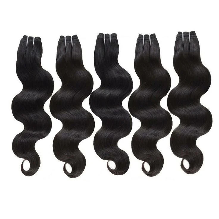 Black Machine Weft  Premium Quality Indian Remy Human Hair, 20 inch