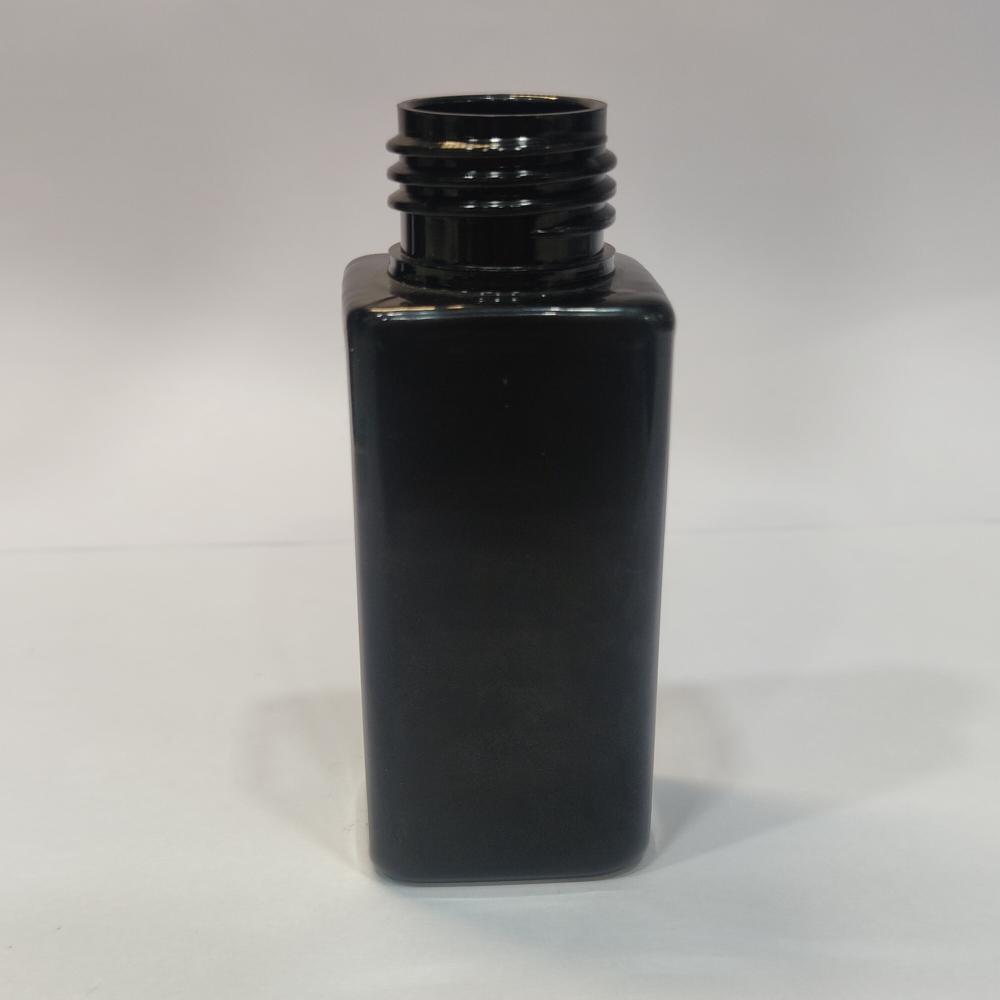 50ML BLACK SQUARE PET BOTTLE