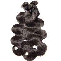 Black Machine Weft Body Weave Premium Quality Indian Remy Human Hair 20 Inch Packaging Size: 100 Gm - Design: N/A