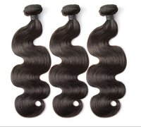 Black Machine Weft Body Weave Premium Quality Indian Remy Human Hair, 20 inch, Packaging Size: 100 gm