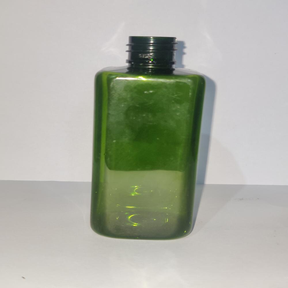 100ML GREEN SQUARE PET BOTTLE