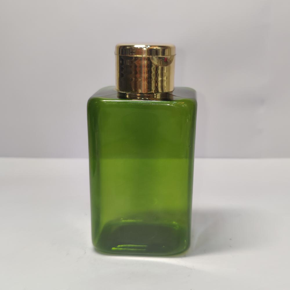100ML GREEN SQUARE PET BOTTLE