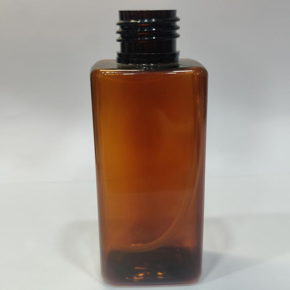 100ML AMBER SQUARE PET BOTTLE 